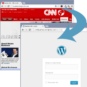 CNN Blogs appear to use default WordPress admin page