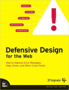 cover for defensive design for the web book