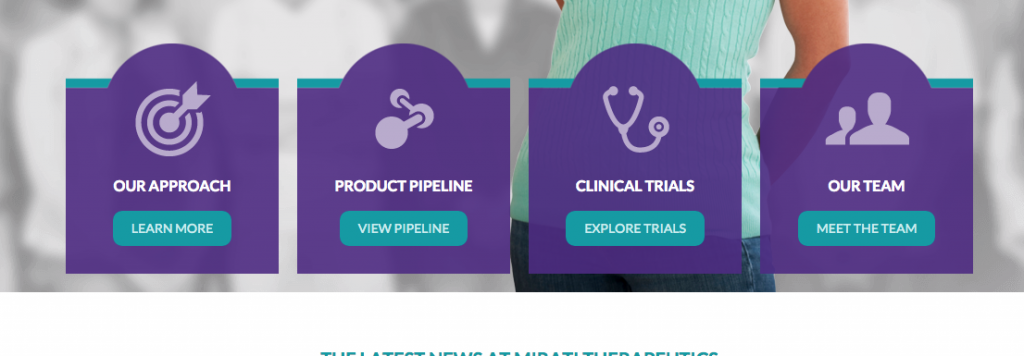 featured areas in new website design