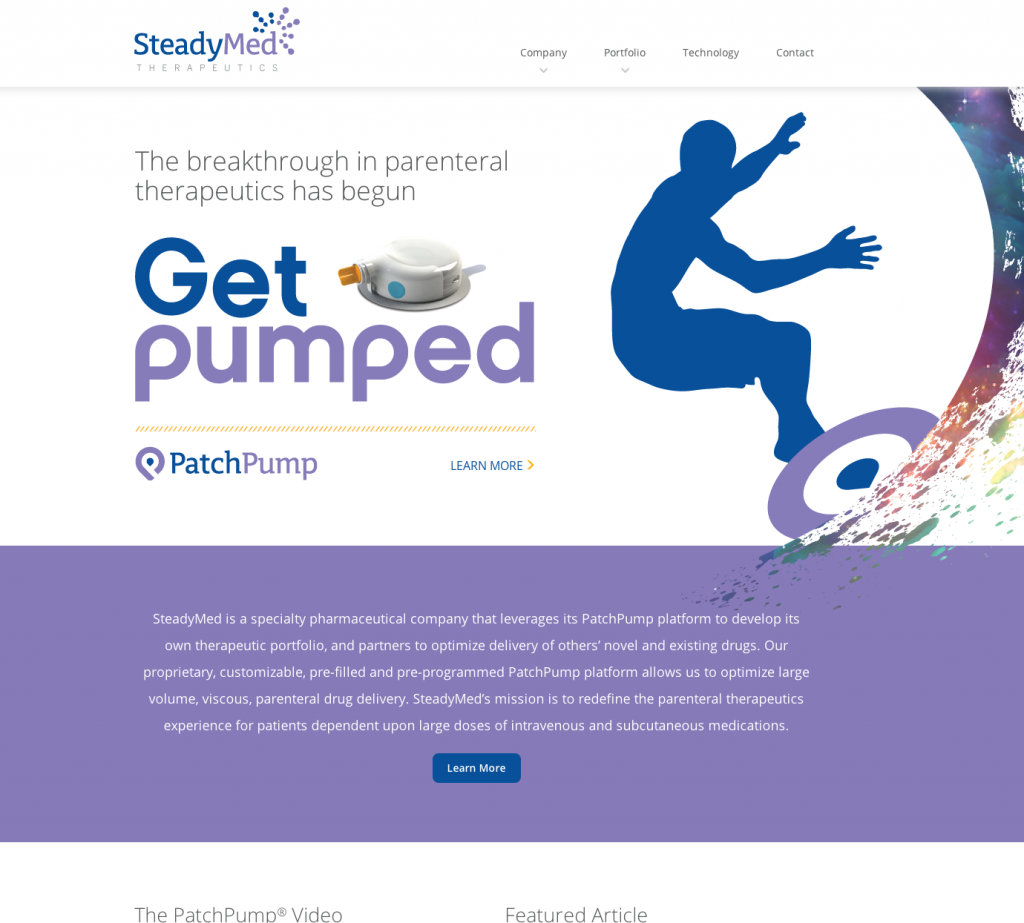 redesign of steadymed homepage