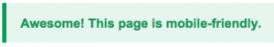 Google indicates site is mobile-friendly