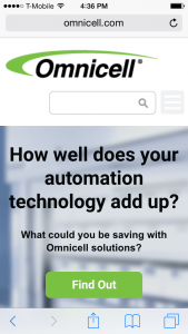 website redesign mobile screenshot
