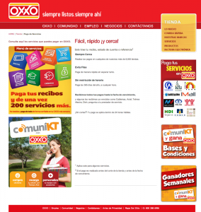 Services page before website redesign
