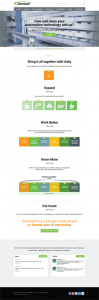 long scrolling homepage in website redesign