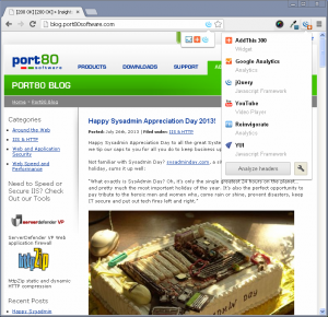 WordPress not detected on Port80 Software blog