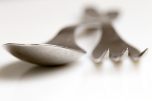 spoon and fork for feeding the content monster