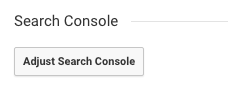 Screenshot of search console settings in Google Analytics.